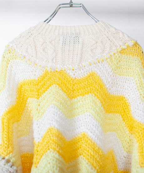 "乱反射する光の結晶" light crystals short-knit, Rebuild by vintages