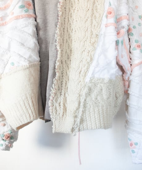 "淡い花のカーディガン" pale flowers cardigan, Rebuild by vintages