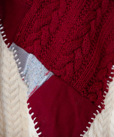 "つぎはぎのラブのセーター 第十三色" patchwork of kove knit, Rebuild by vintages