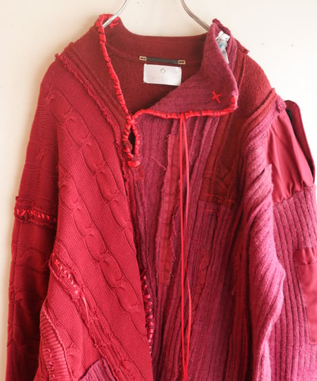 "群赤" crowd red knit, reconstructed from red knit vintages