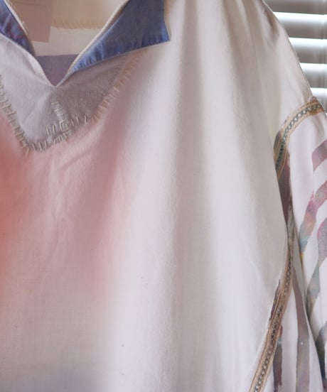 "夏、色隠し、セーラーワンピース" Summer love Sailor collar Dress, Rebuild by vintages
