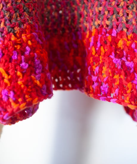 "茜色のショートニット" madder red short-knit, Rebuild by vintages