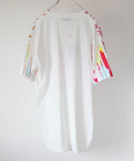 "七月の色彩交遊" Multicolor hand-printed T-shirt