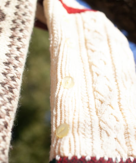 "イタリアの車窓" Vintage knit Rebuild Muffler by the italian train window