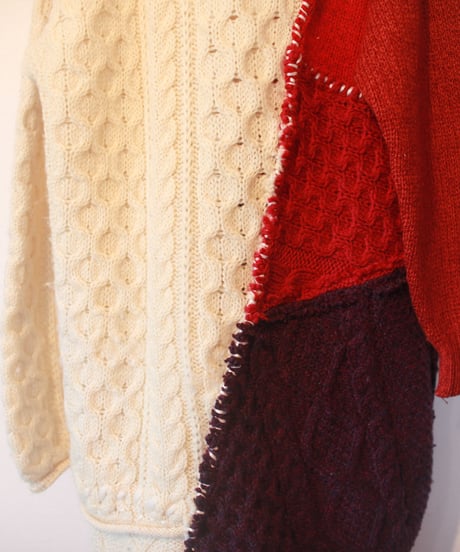 "彼女に贈るリボン・ニット・ワンピース" Your knit One-piece dress with ribbons, Rebuild by vintages