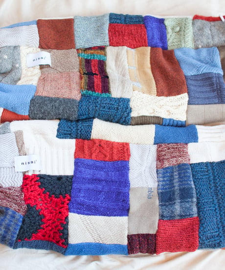 "つぎはぎのアームニット／レッグウォーマー 第三十色" Arm Knit/Leg Warmers, Rebuild by vintages