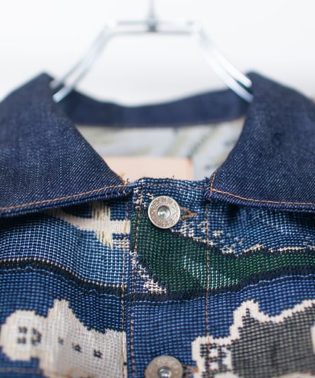 《nisai × soma komatsuno》"テディ" Patchwork oversized jacket, Rebuild by vintage rug and denim