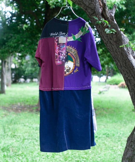 "花遊びのワンピース" flower play dress, rebuild by vintages