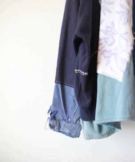 "限りなく色っぽい青" Infinitely sexy blue jacket, Rebuild by vintages