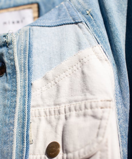 "青くゆめみるスリーピー・デニムガウンコート" Dreamy Blue Sleepy Denim Gown Coat, Rebuild by vintages