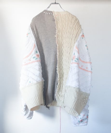"淡い花のカーディガン" pale flowers cardigan, Rebuild by vintages