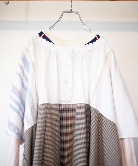 "雨が上がったら虹とお出かけしましょう" Let's go out when it rains Dress, rebuild by vintages
