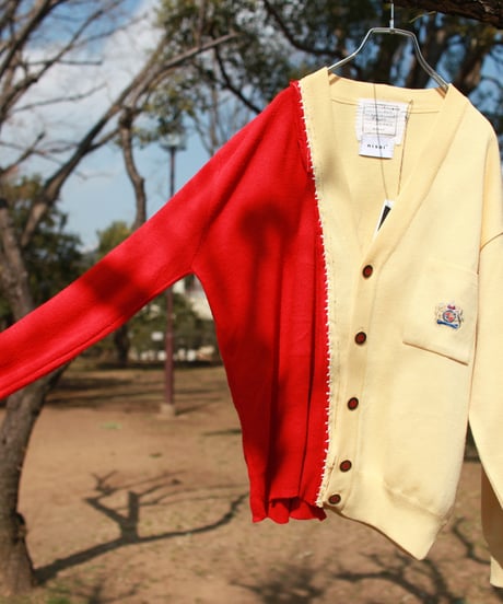 "あの日、赤かっただけのカーディガン" Past Red knit, Rebuild by vintages