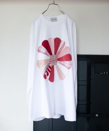 "私だけの花のロンT 第三十色" My own flower L/S T-shirt by the World, patchworked by vintages