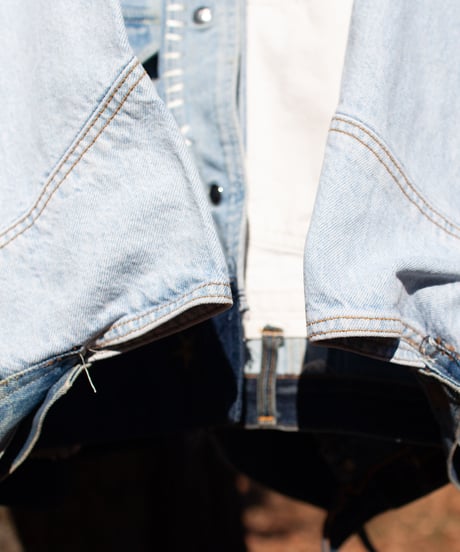 "青くゆめみるスリーピー・デニムガウンコート" Dreamy Blue Sleepy Denim Gown Coat, Rebuild by vintages