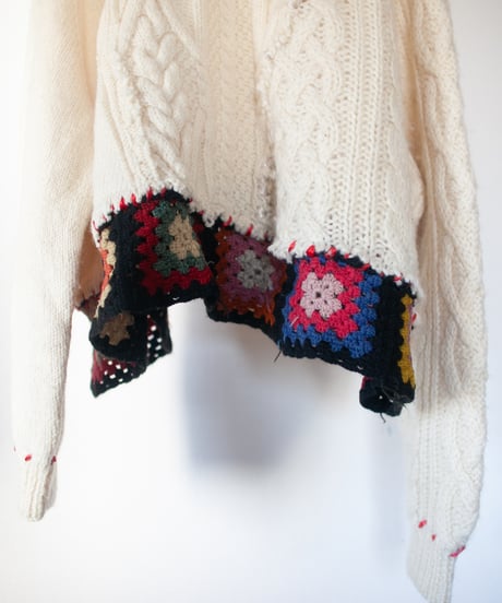 "火照る" hotel short-knit, Rebuild by vintages