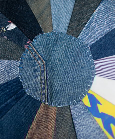 "私だけの花のTシャツ / 第八十色" my own flower T-shirt, Patchworked by vintages