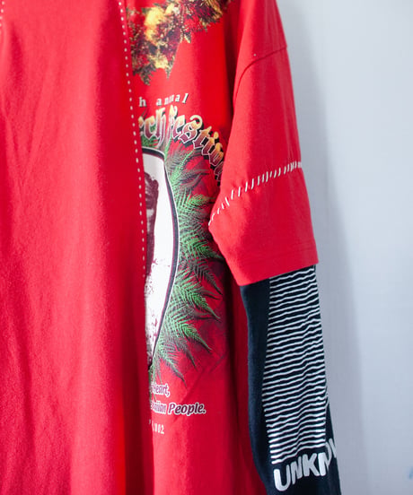 "ジョイ・ディヴィジョン／抑圧が咲かせた花" The Flower of Repression long-sleeved T-shirt, Rebuild by vintages