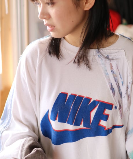 "ブルーフィルムの残像" Afterimage of blue film sweatshirt, Rebuild by Vintages(nike)