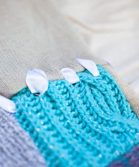 "つぎはぎのアームニット／レッグウォーマー 第四十七色" Arm Knit/Leg Warmers, Rebuild by vintages