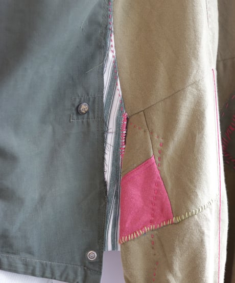 "柳と桃の不純異装交遊" Willow and peach pullover, reconstructed from mix vintages