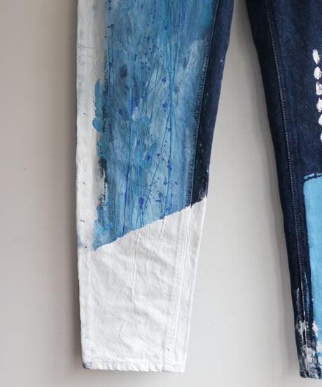 "ネオンと天泣" NEON and Sky tears denim, Based on vintage LEE denim
