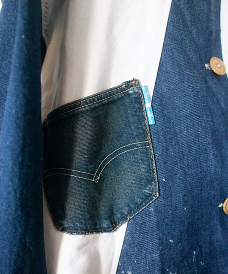 "航海" Voyager denim jacket, Rebuild by vintages