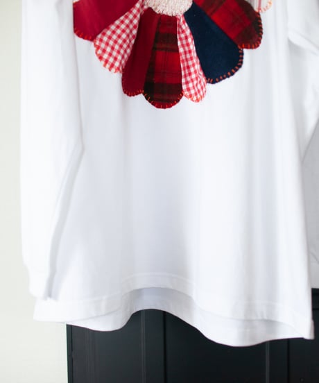 "私だけの花のロンT 第三十三色" My own flower L/S T-shirt by the World, patchworked by vintages