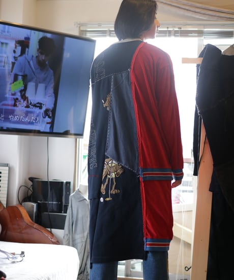 "ボーイフレンド・ワンピース" Dress one-piece for boyfriend, from sweat trainer vintages