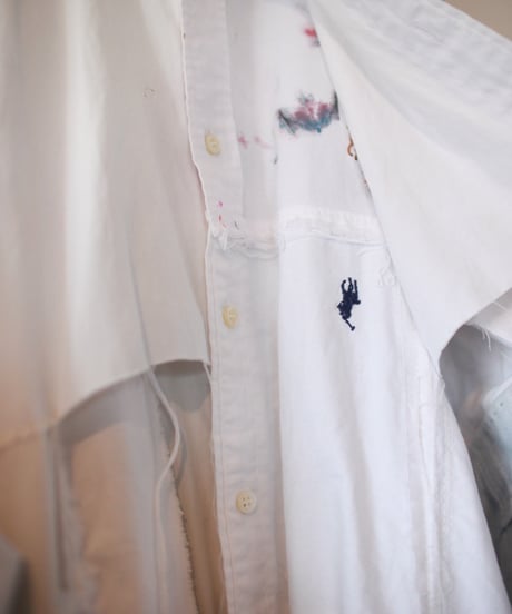 "月食" Lunar eclipse long shirt, Rebuild by vintages