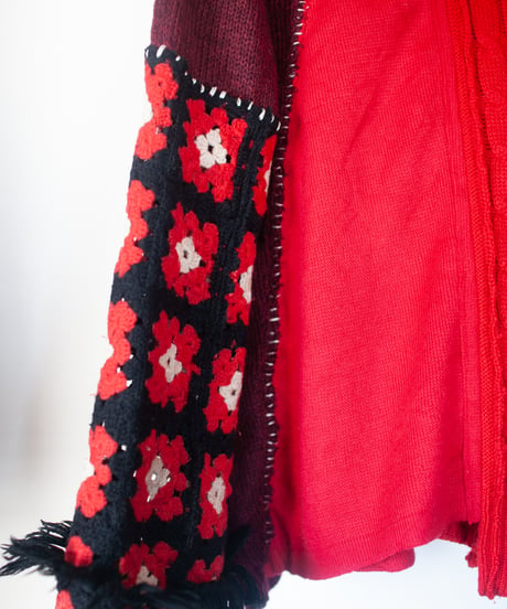 "花のカーディガン" Flowers cardigan, Rebuild by vintages