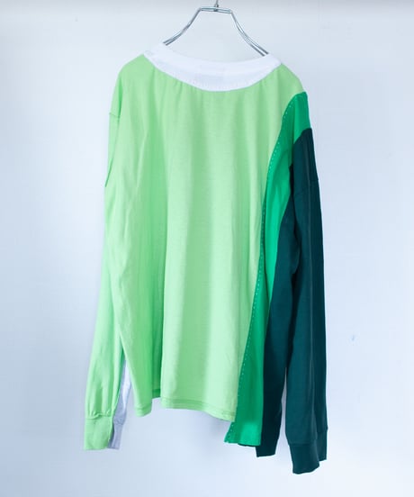 "芽吹く草木" sprouting vegetation long-sleeved T-shirt, Rebuild by vintages