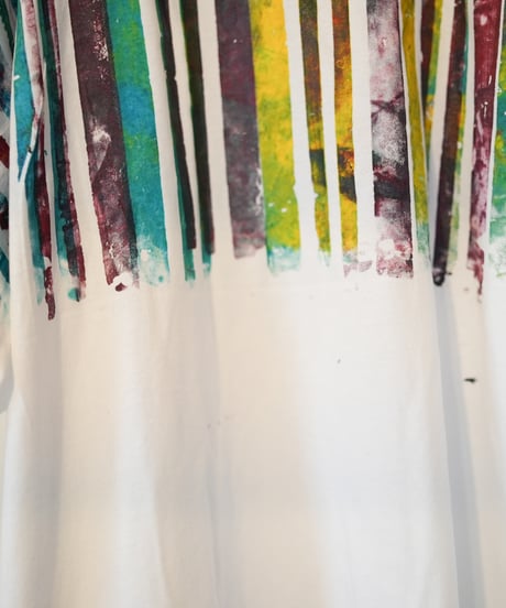 "色彩手刷りのTシャツ 2024年版 第八色" T-shirt with hand-printed colors