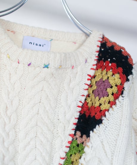 "あの日、白かっただけのニットセーター" turn the colors short-knit, Rebuild by vintages