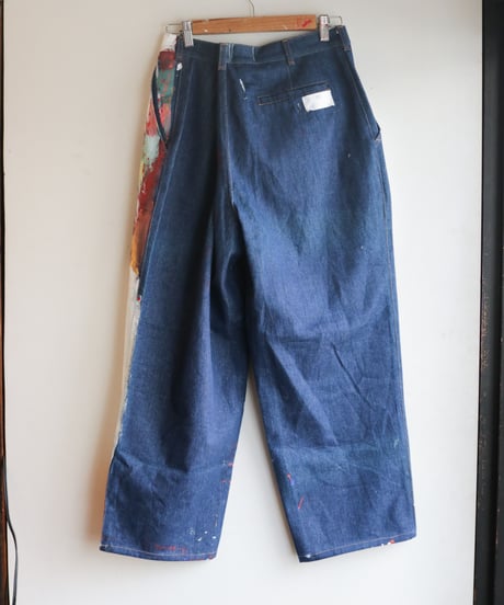 "デザイナーと画家" Drawing from Designer and painter,  Based on Vintage denim pants