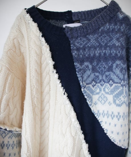 "メルティング・ラスト・ブルー" Melting Last Blue Knit, rebuild by vintages
