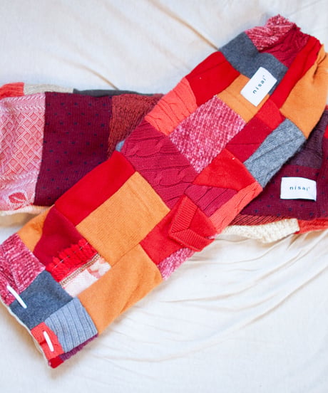 "つぎはぎのアームニット／レッグウォーマー 第十七色" Arm Knit/Leg Warmers, Rebuild by vintages