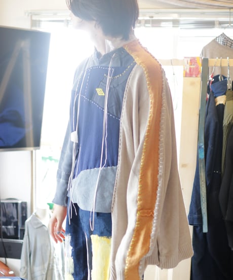 "虹の前の光" The light before rainbow pullover, reconstructed from mix vintages