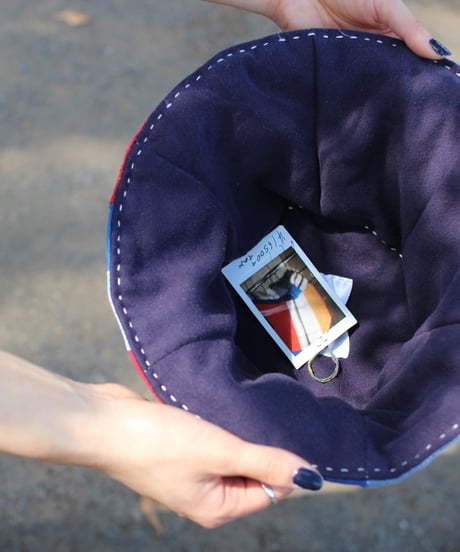 "あざやかな日々を思い出す為のバケットハット" Multicolor Trainer Patchwork hat, Rebuild by vintages