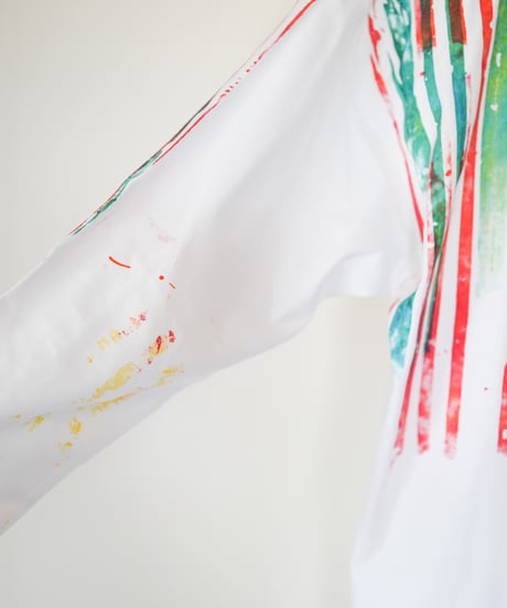 "色彩手刷りと刻まれた名のロンT 2024年版 第九色" T-shirt with hand-printed colors and engraved name