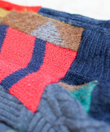 "つぎはぎのアームニット／レッグウォーマー 第五十色" Arm Knit/Leg Warmers, Rebuild by vintages