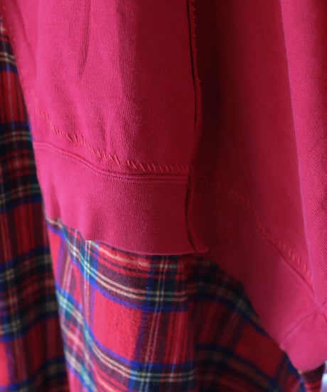"ボーイフレンド・レッドワンピース" Red Dress one-piece for boyfriend, rebuild from vintages