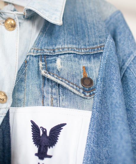 "航海" Voyager denim jacket, Rebuild by vintages