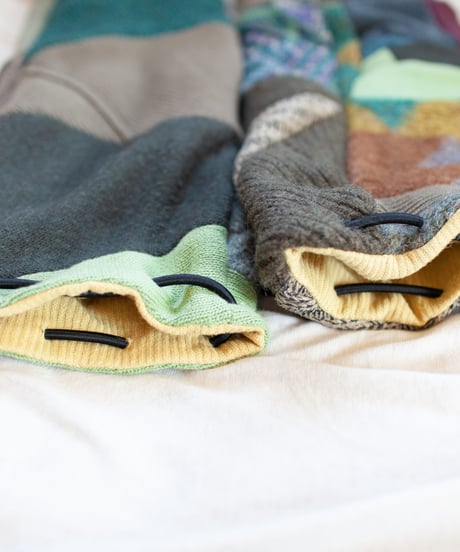 "つぎはぎのアームニット／レッグウォーマー 第二十三色" Arm Knit/Leg Warmers, Rebuild by vintages