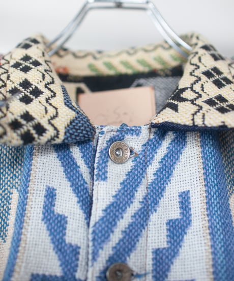 《nisai × soma komatsuno》"プレイ" Patchwork oversized jacket, Rebuild by vintage rug and denim