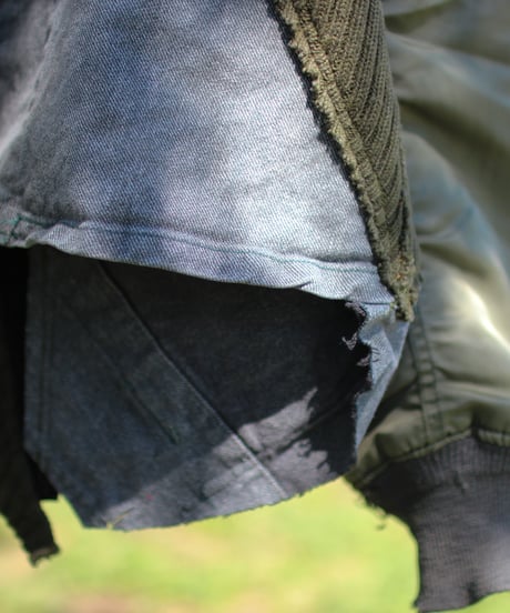 "その傷はやさしさになる" Beautiful scratches Short coat, reconstructed from mix vintages