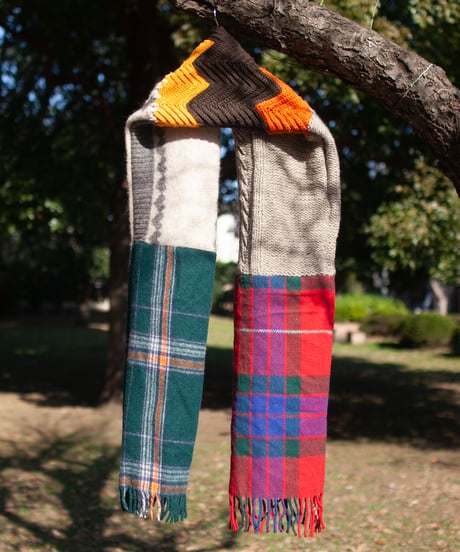 "パリで見た洋服" Vintage knit Rebuild Muffler by Le Marais
