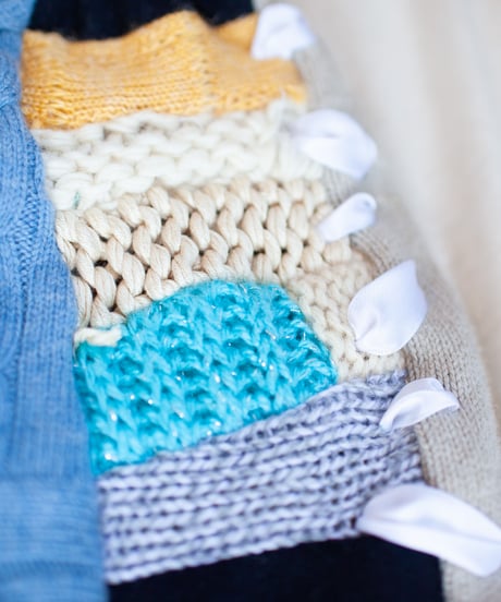 "つぎはぎのアームニット／レッグウォーマー 第四十七色" Arm Knit/Leg Warmers, Rebuild by vintages