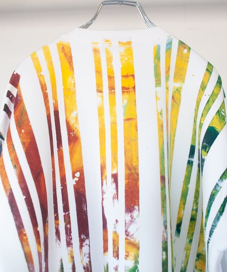 "四季" Analog silk screen overlay blurring hand-printed Trainer