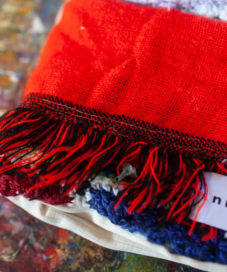 "つぎはぎの猫耳帽子 第十色" knit cat cap, Rebuild by vintagess
